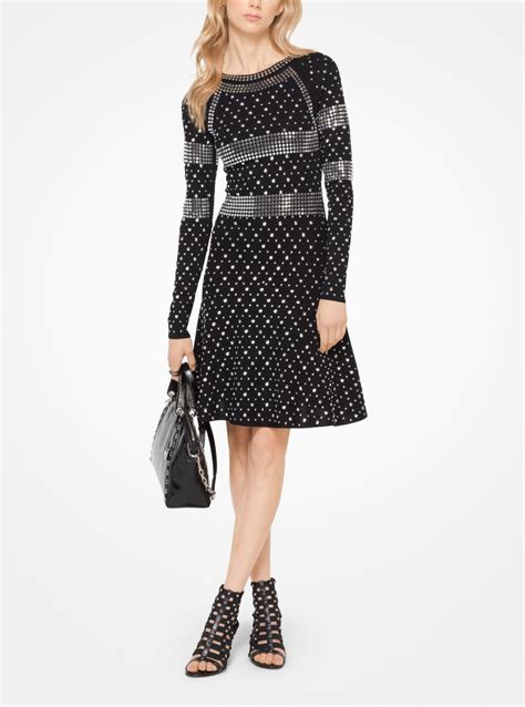 michael kors jersey dresses|Michael Kors black pleated dress.